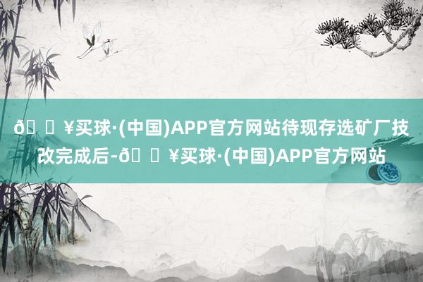 🔥买球·(中国)APP官方网站待现存选矿厂技改完成后-🔥买球·(中国)APP官方网站