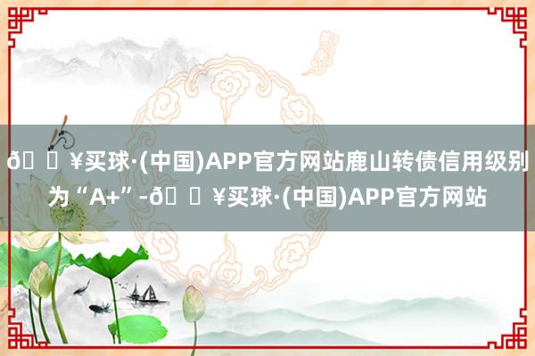 🔥买球·(中国)APP官方网站鹿山转债信用级别为“A+”-🔥买球·(中国)APP官方网站