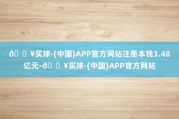 🔥买球·(中国)APP官方网站注册本钱3.48亿元-🔥买球·(中国)APP官方网站