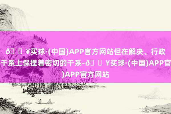 🔥买球·(中国)APP官方网站但在解决、行政和业务干系上保捏着密切的干系-🔥买球·(中国)APP官方网站