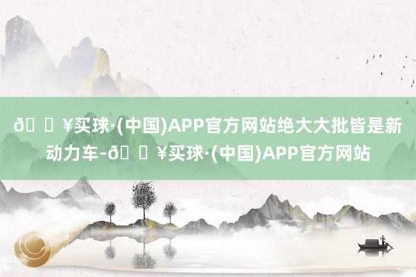 🔥买球·(中国)APP官方网站绝大大批皆是新动力车-🔥买球·(中国)APP官方网站