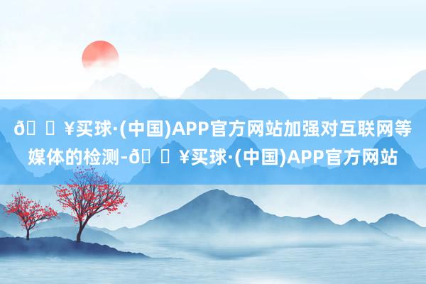 🔥买球·(中国)APP官方网站加强对互联网等媒体的检测-🔥买球·(中国)APP官方网站