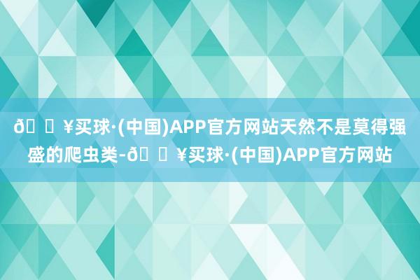 🔥买球·(中国)APP官方网站天然不是莫得强盛的爬虫类-🔥买球·(中国)APP官方网站