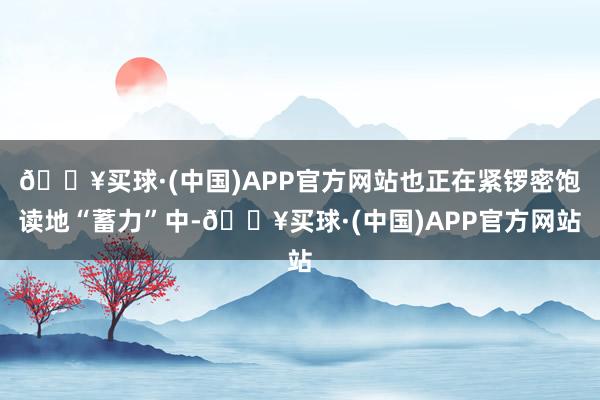 🔥买球·(中国)APP官方网站也正在紧锣密饱读地“蓄力”中-🔥买球·(中国)APP官方网站