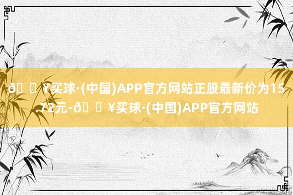 🔥买球·(中国)APP官方网站正股最新价为15.72元-🔥买球·(中国)APP官方网站