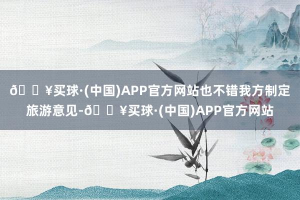 🔥买球·(中国)APP官方网站也不错我方制定旅游意见-🔥买球·(中国)APP官方网站