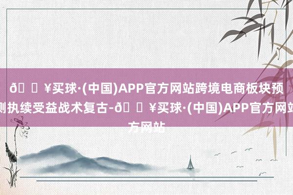 🔥买球·(中国)APP官方网站跨境电商板块预测执续受益战术复古-🔥买球·(中国)APP官方网站