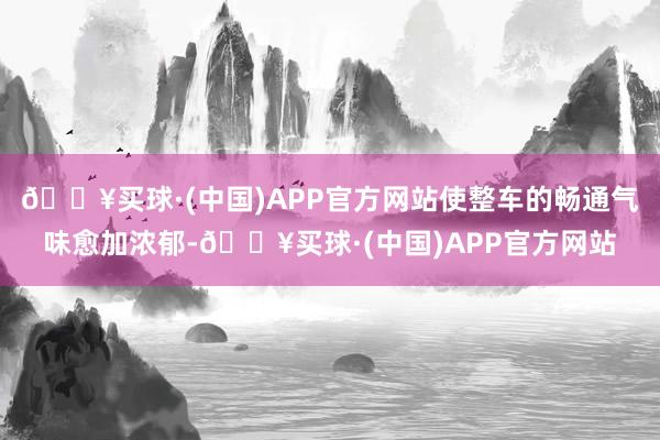 🔥买球·(中国)APP官方网站使整车的畅通气味愈加浓郁-🔥买球·(中国)APP官方网站