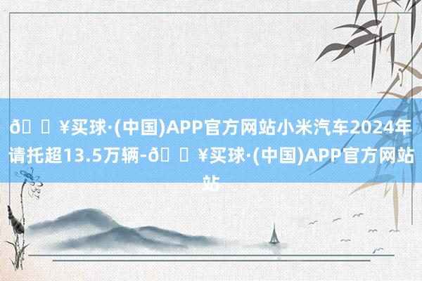 🔥买球·(中国)APP官方网站小米汽车2024年请托超13.5万辆-🔥买球·(中国)APP官方网站