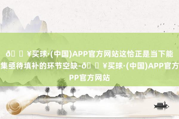 🔥买球·(中国)APP官方网站这恰正是当下能源市集亟待填补的环节空缺-🔥买球·(中国)APP官方网站